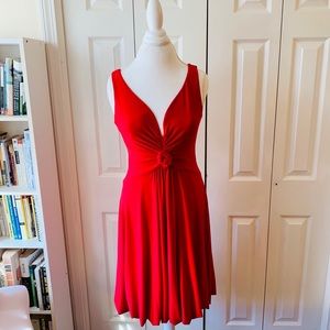 Joseph Ribkoff size 10 red cocktail dress
